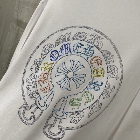 Chrome Hearts Rhinestone-Appliquéd White Long-Sleeved Shirt - Picture 6 of 8